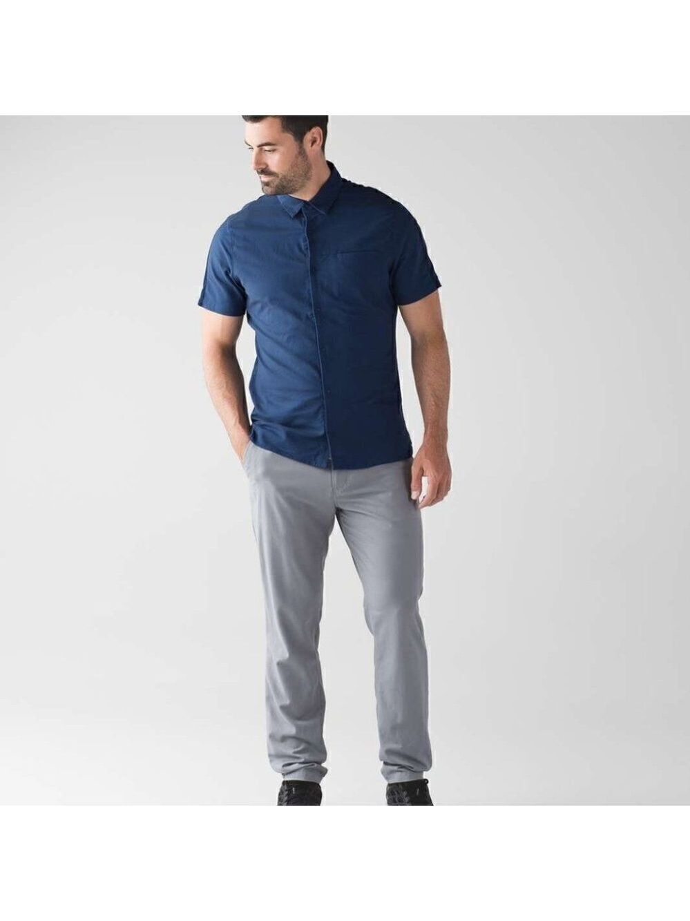 Lululemon | Men's Snap To It Short Sleeve Dark Cobalt / Deep Navy